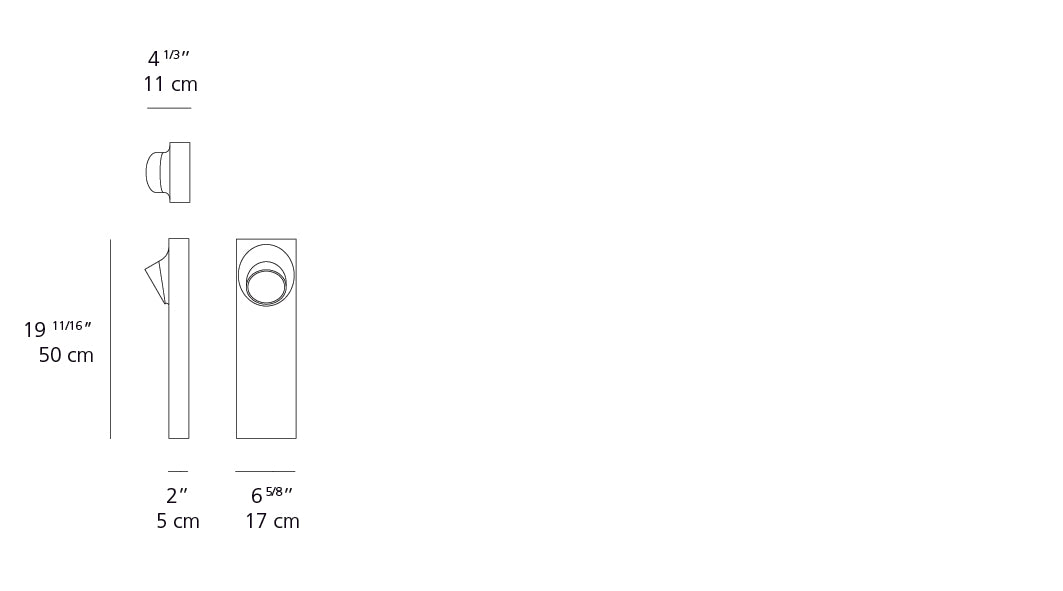 Artemide Ciclope Floor 50 Mono Side LED Anthracite T081028