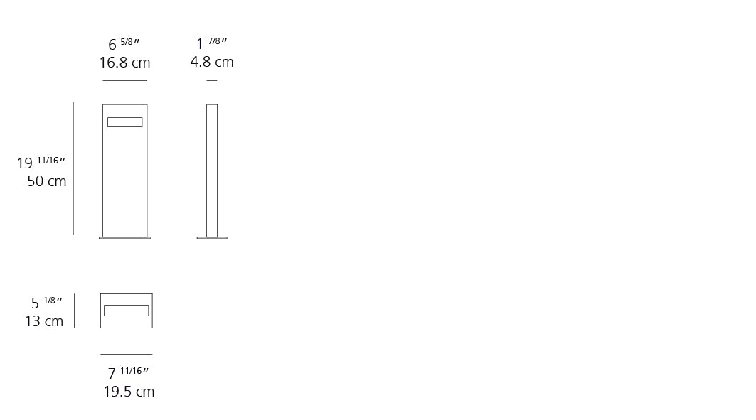 Artemide Nuda Floor 50 Mono Side LED T083608