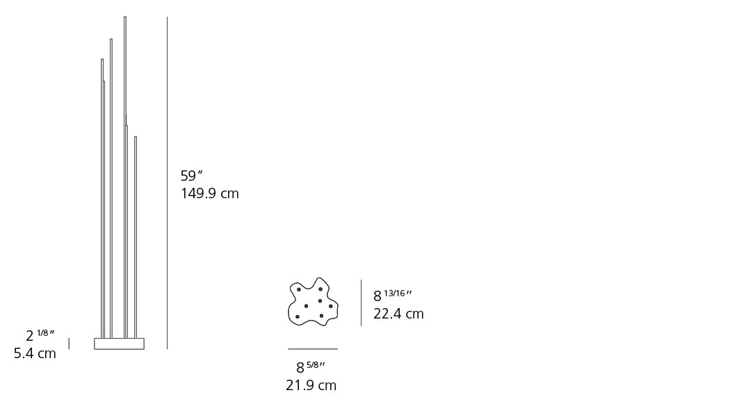 Artemide Reeds 7 LED 9.5W Floor Single Ip67 T087408