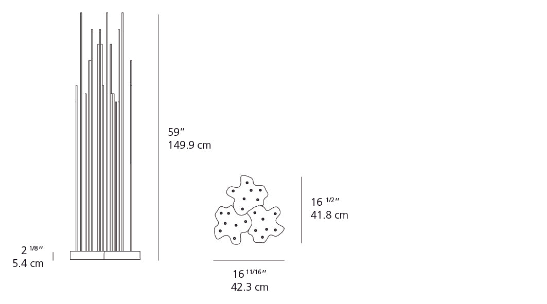 Artemide Reeds 21 LED Floor Triple Ip67 T087708