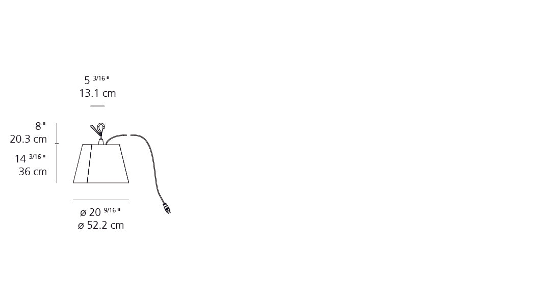 Artemide Tolomeo Outdoor Hook LED Weave Black TOU1104