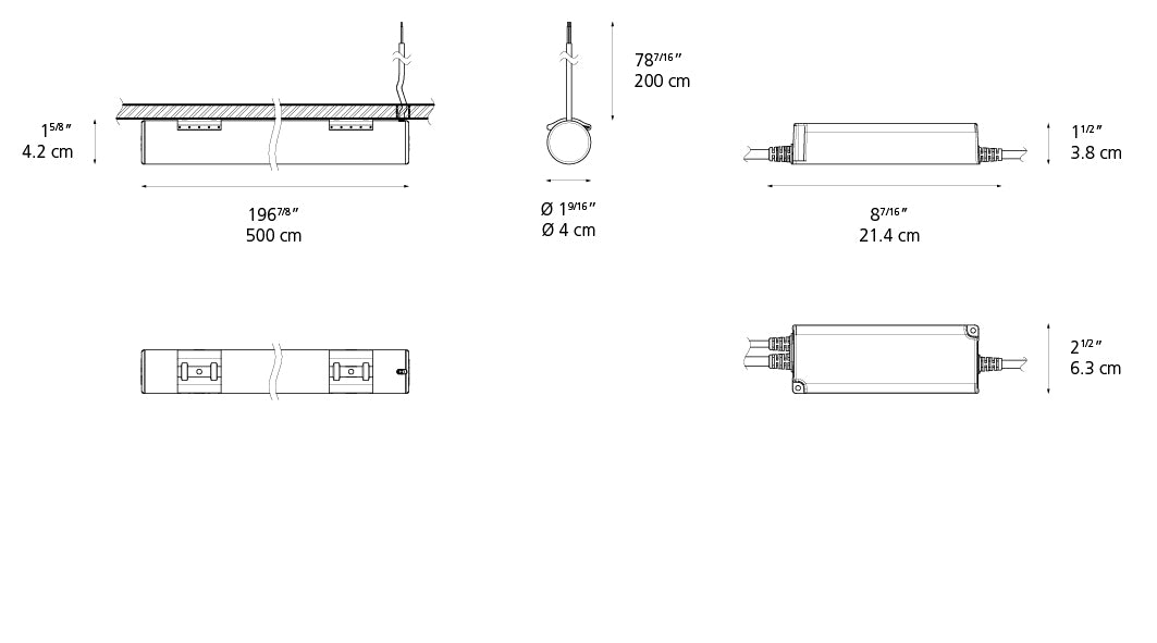 Artemide La Linea 40 Outdoor 196" 5M Surf LED LL0002