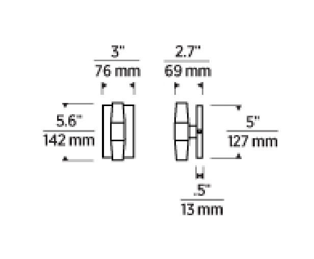 Lassell Single Short LED Wall Sconce Crystal Metal Accent by Visual & Comfort & Co
