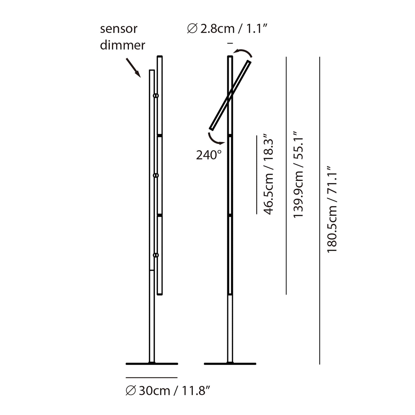 Seed Design Lisa Floor Lamp Sld 465F3E Crm