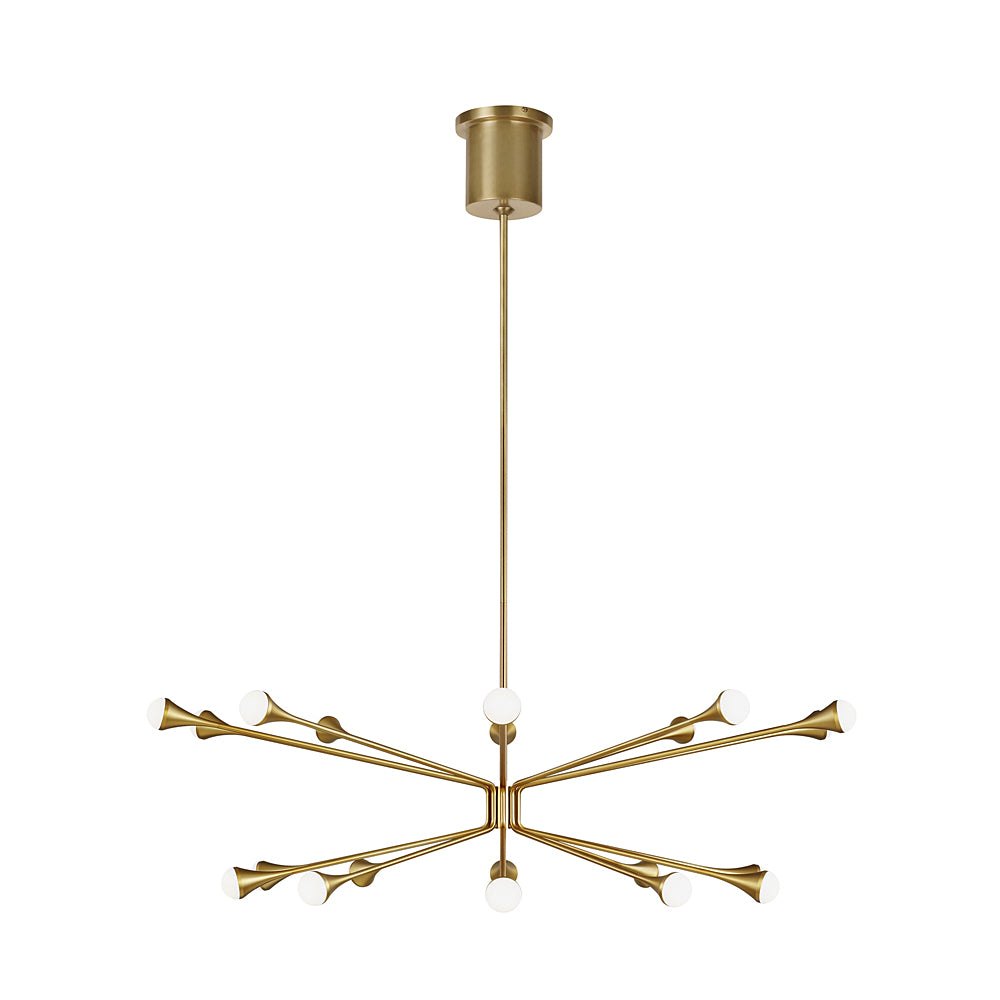 Visual Comfort Lody 20-Light in Aged Brass, close-up 12
