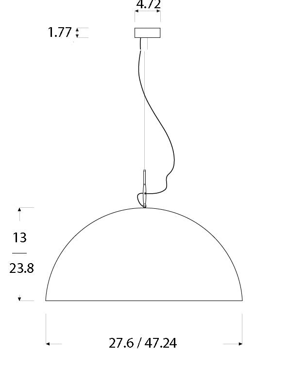 Luna Mezza Luna Nebulite Pendant By In-Es Artdesign