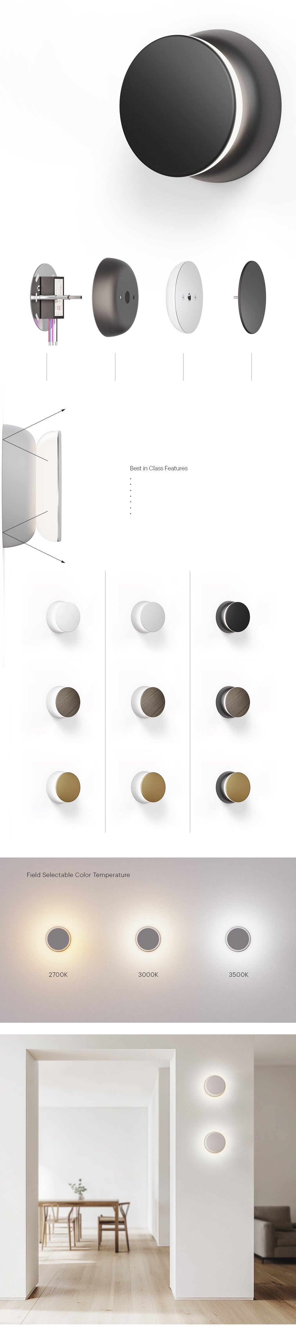Pablo Designs Totem Wall Light manufacturer photometric and specification reference