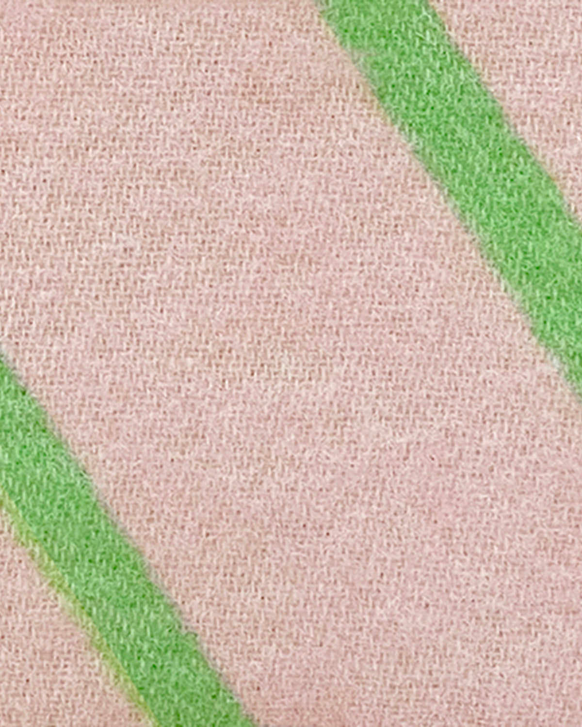 Maison Deux Lines Wool Blanket in Pink/Apple – detail 5