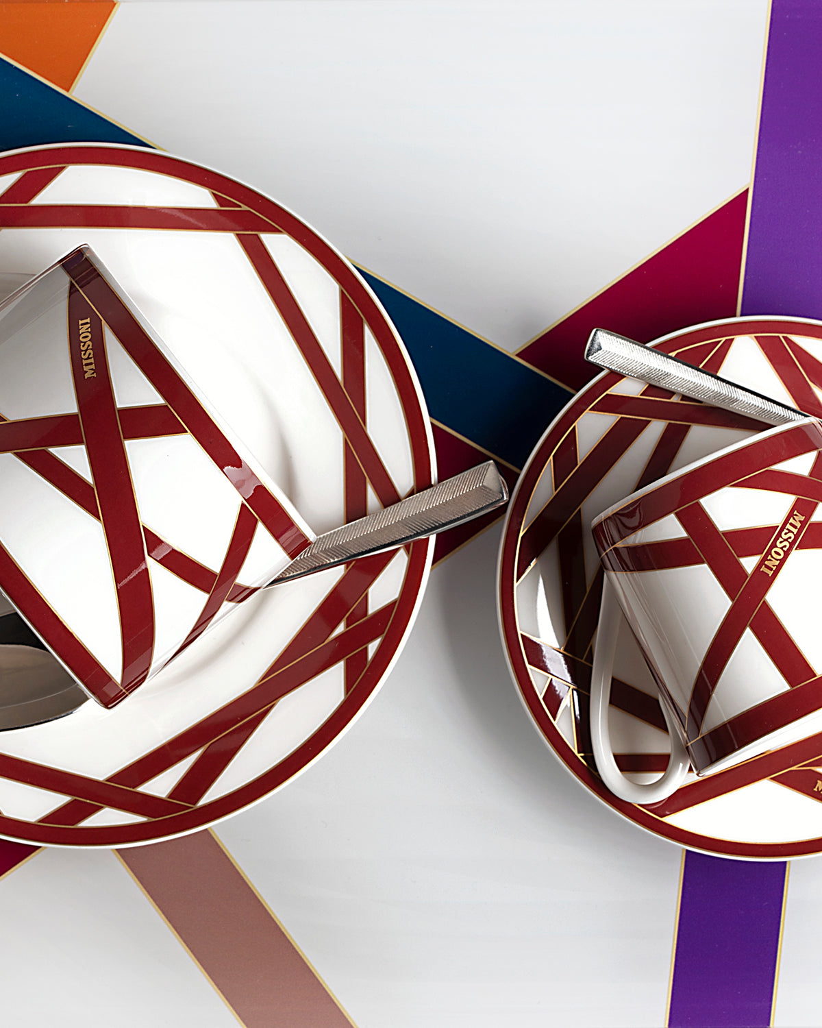 Missoni Home Nastri Bordeaux coffee cups & saucers – photo 4