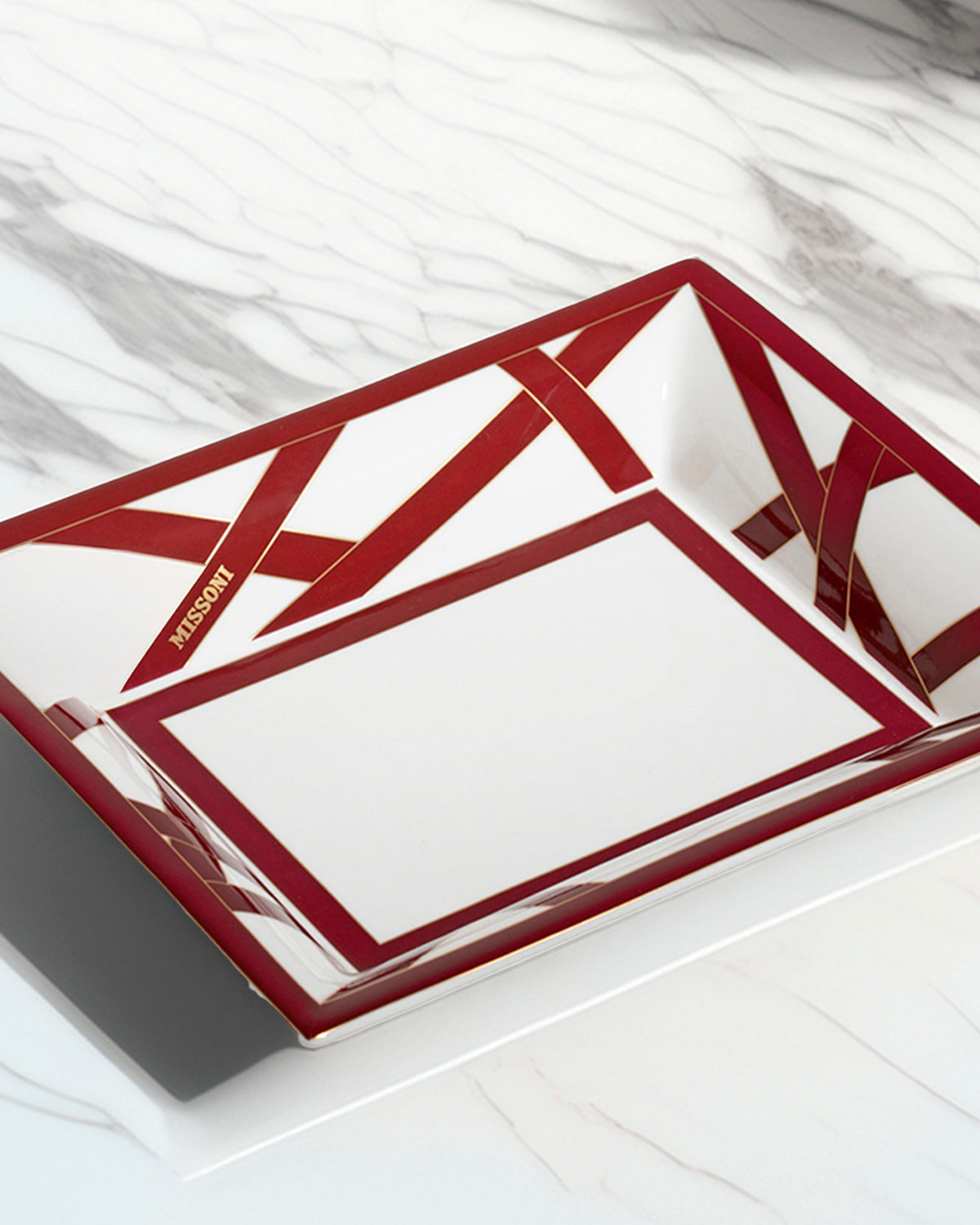 Missoni Home Nastri Bordeaux rectangular tray – photo 3