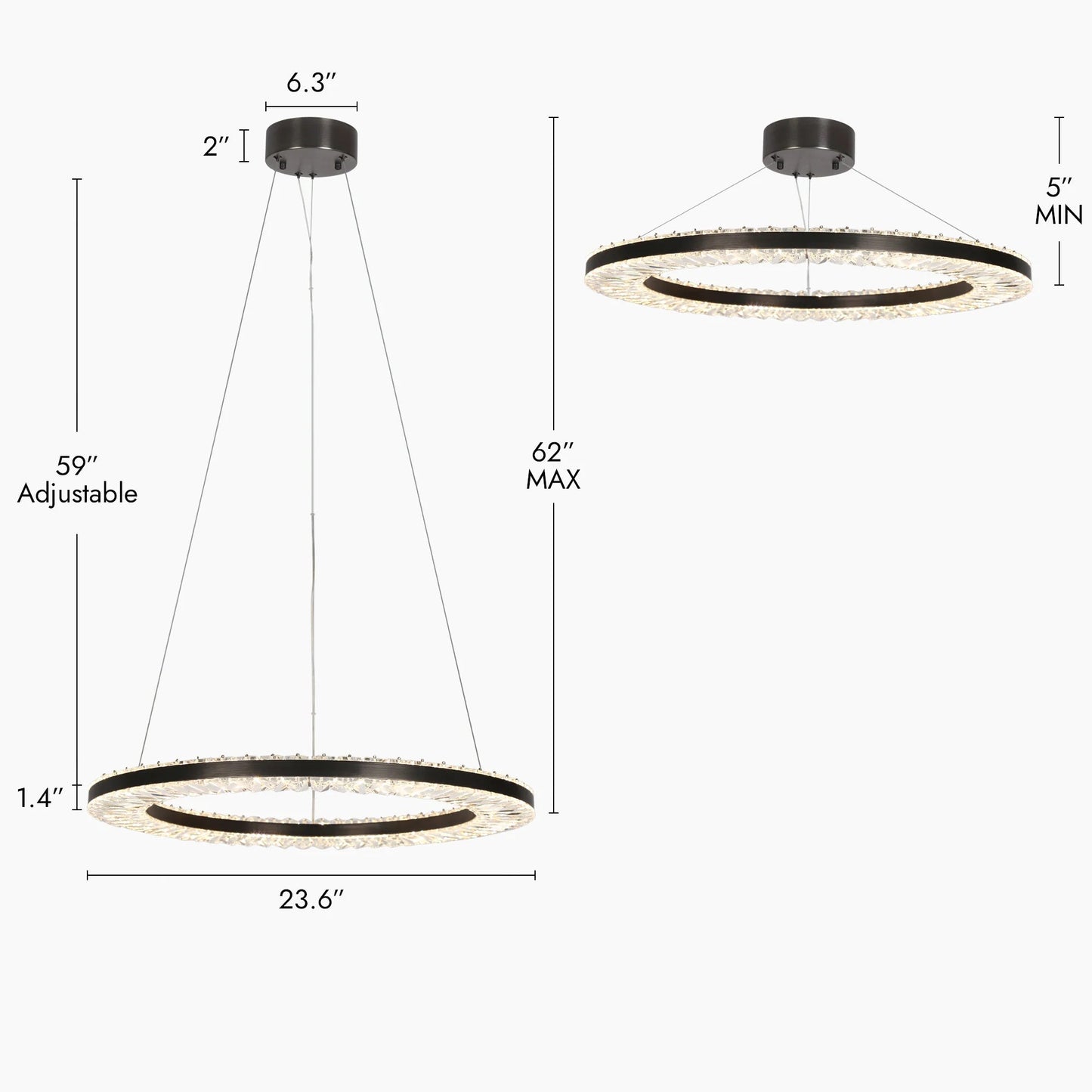 Macrobotrys Crystal Chandelier Round Ha05116K - LNC Home