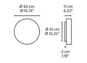 Makeup Large Wall Ceiling Light by Lodes