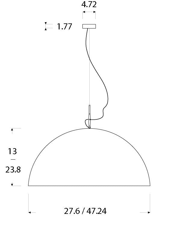 Mezza Luna Pendant By In-Es Artdesign