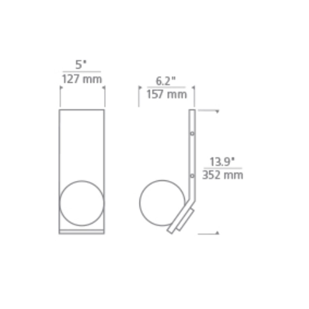 Visual Comfort Mina Wall Light Nightshade Black