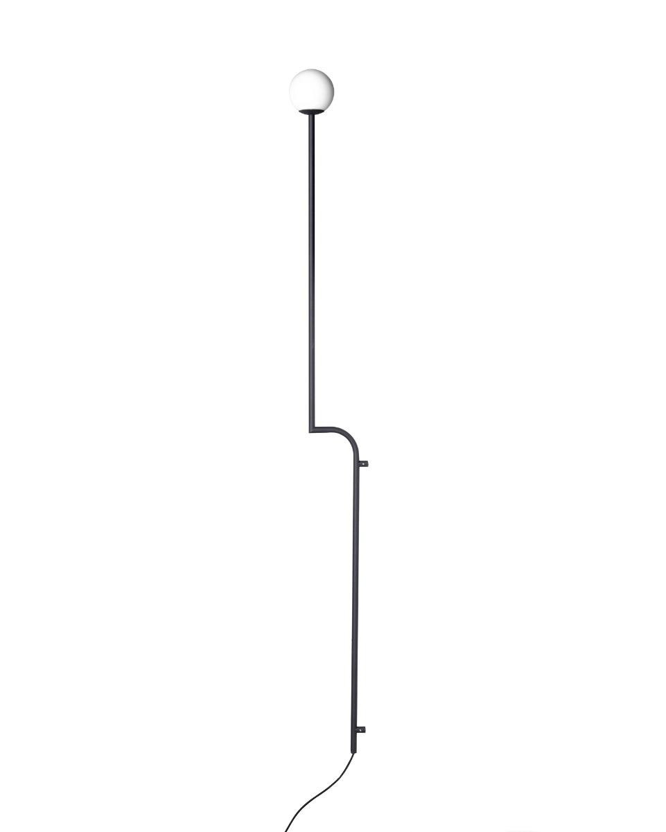 Pholc Mobil tall wall light by Monika Mulder – Black and Opal, second view