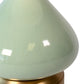 Battery-Powered Ceramic Lamp - Blue Green Design