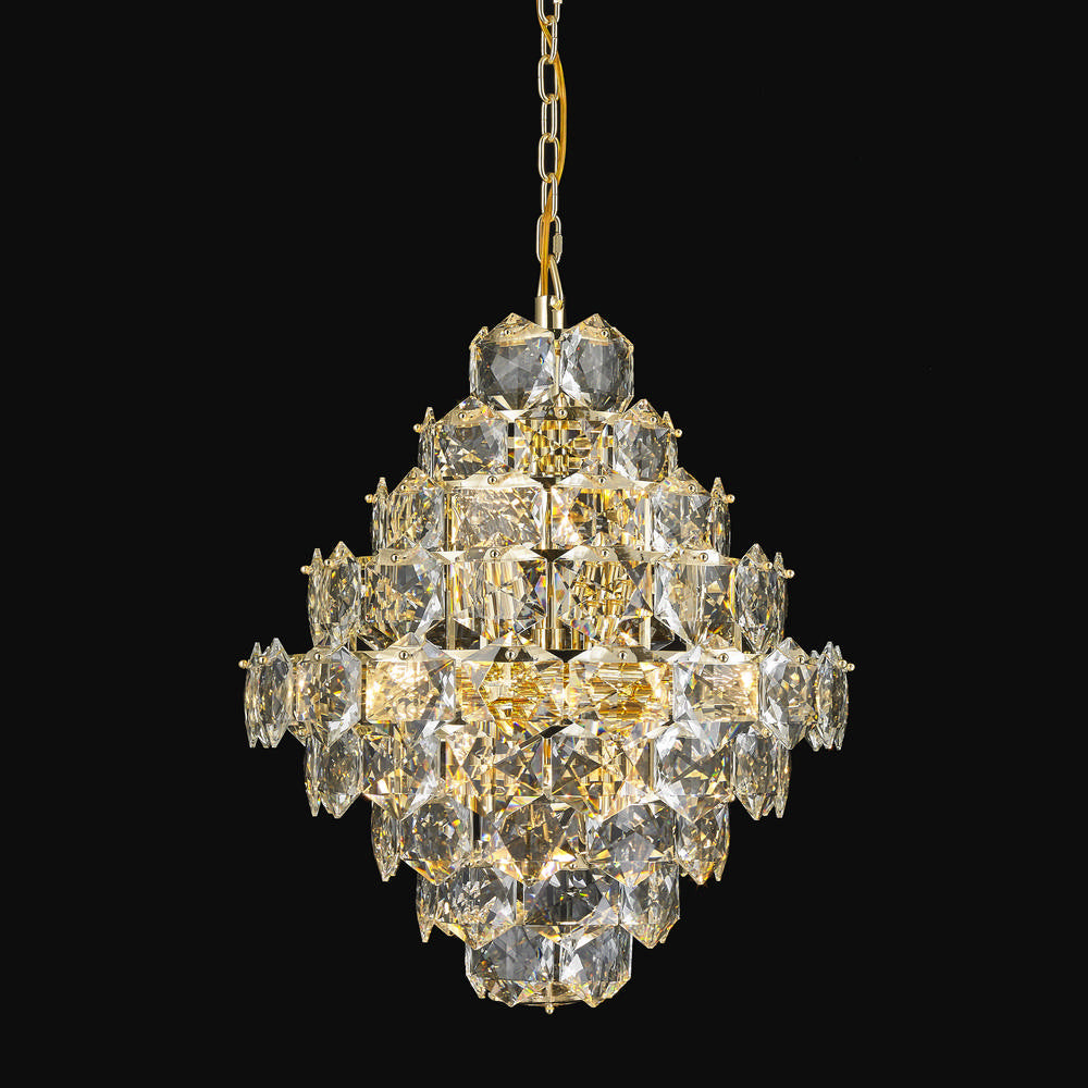 Glacier Chandelier 12-Light in Chrome 7824CH by StarFire Crystal