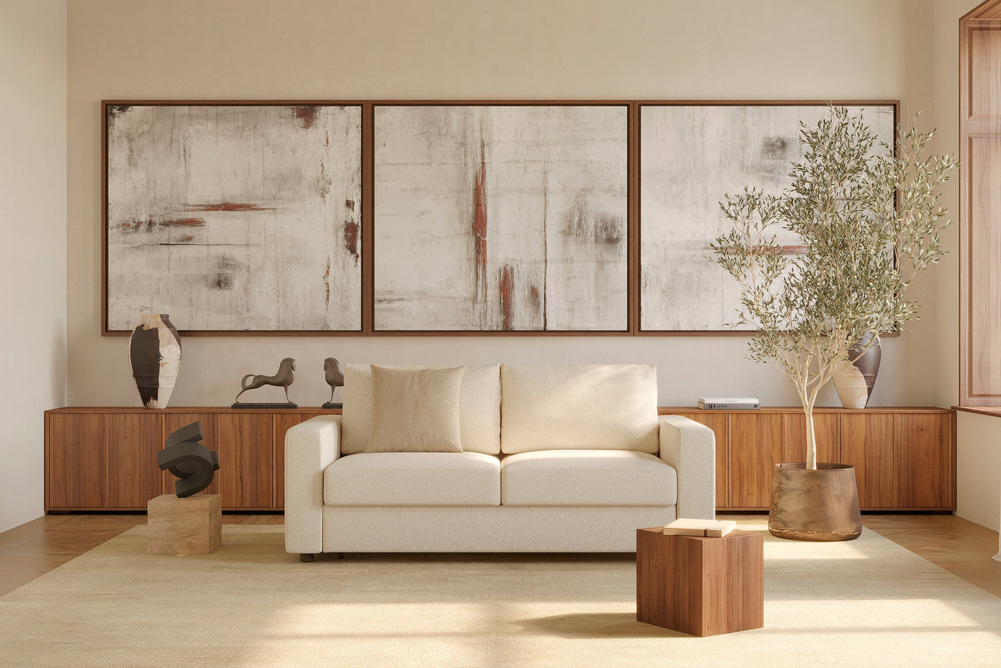 Neah Sofa Bed With Curved Arms 95-584003 Innovation Living USA