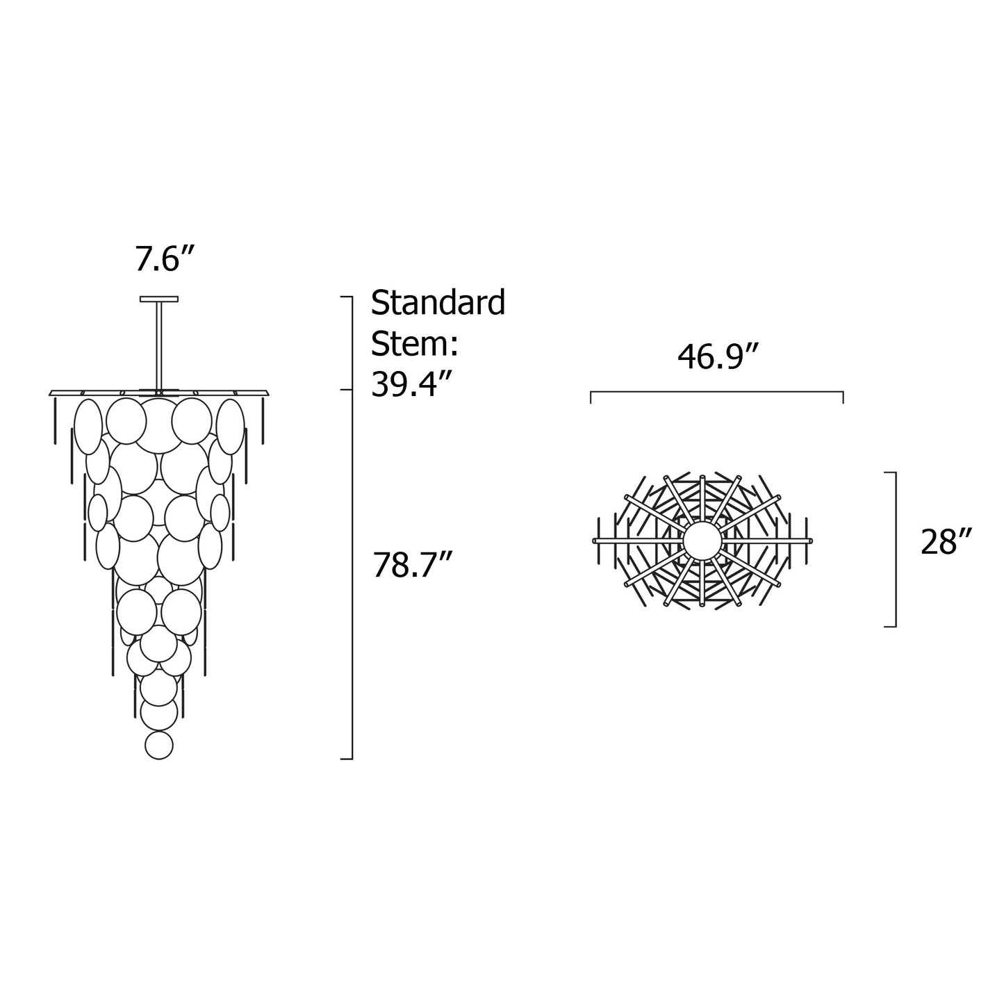CTO Lighting Nimbus Cascade Chandelier