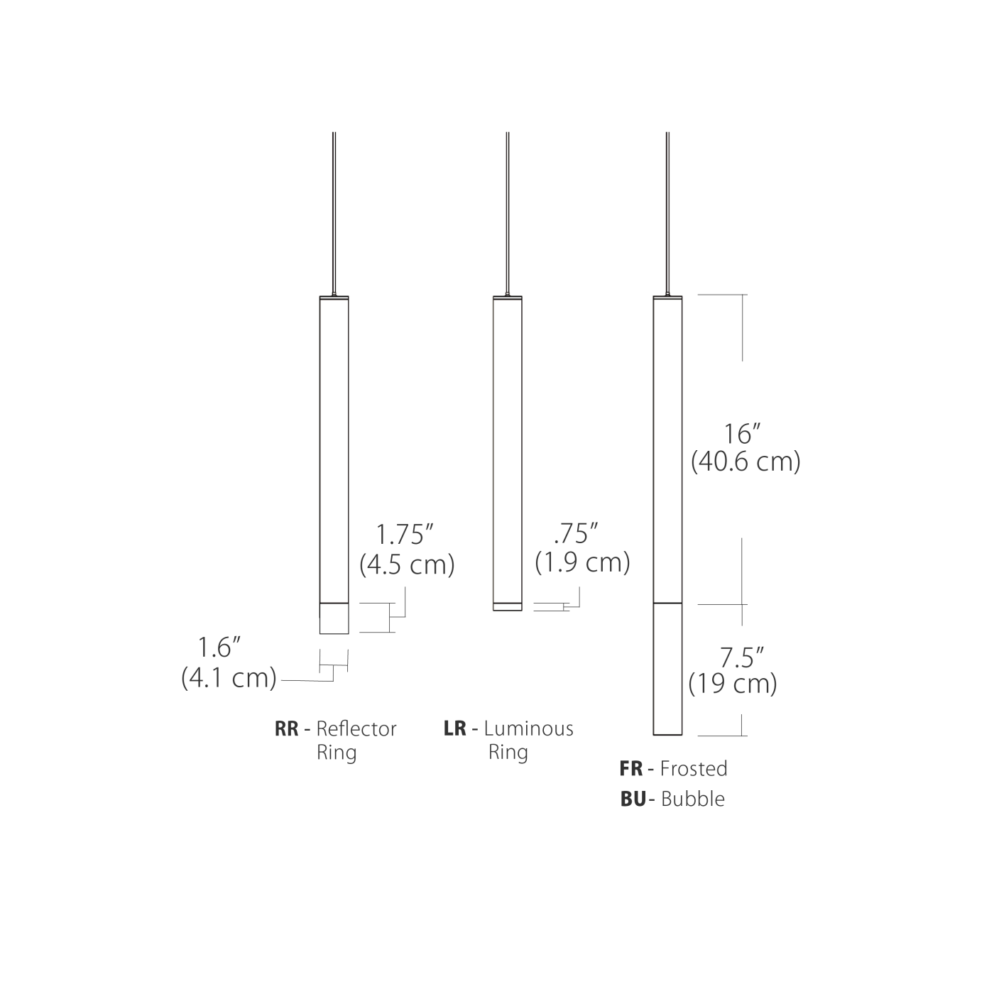 BlackJack Lighting Novo Tall Pendant Light