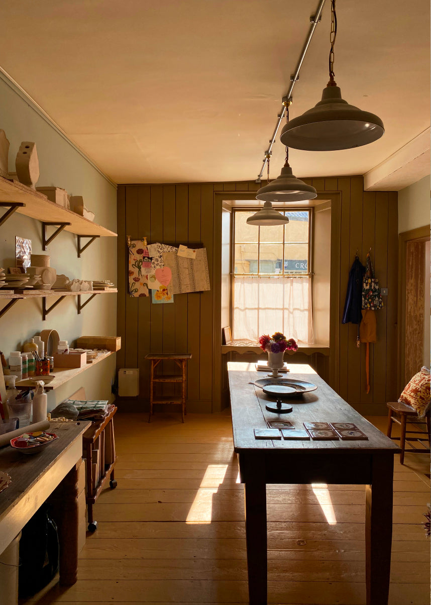 School Light Pendant shown in a room setting