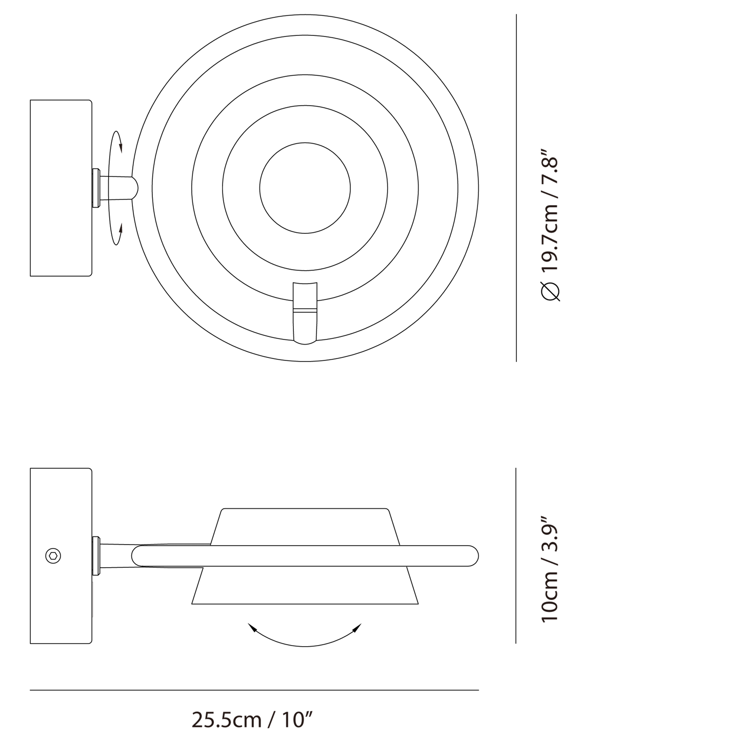 Seed Design Olo Ring Wall Ceiling Lamp Sld 130Cw Bk