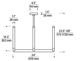 Visual Comfort Brass Bronze Led Chandelier 700Phb24 Phobos