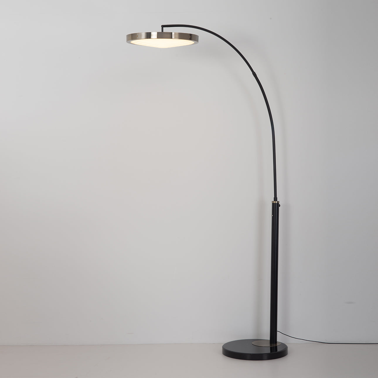 Redondo Led Arc Floor Lamp Matte Black Weathered Brass Black 217727Mb by Nova California