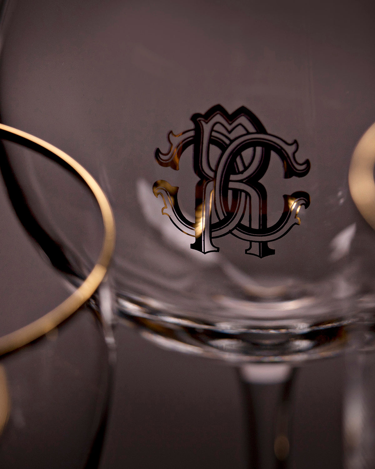 Roberto Cavalli Home New Monogram Gold old fashioned glass – photo 3