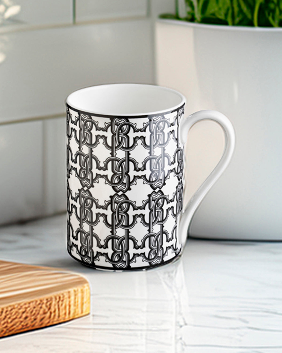 Roberto Cavalli Home Monogram Black mug – photo 3