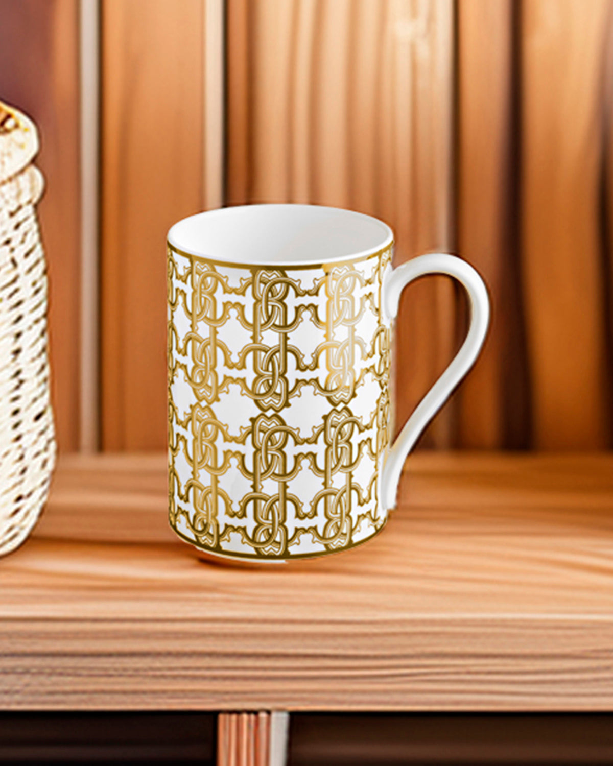 Roberto Cavalli Home Monogram Gold mug – photo 3