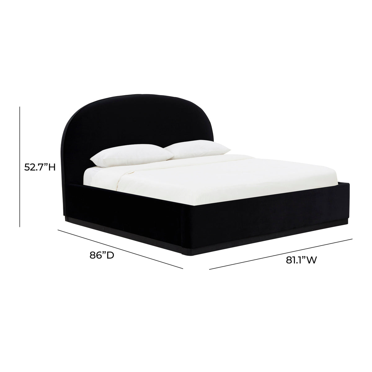 Marlow Black Performance Velvet King Bed by TOV Furniture – photo 8 of 12