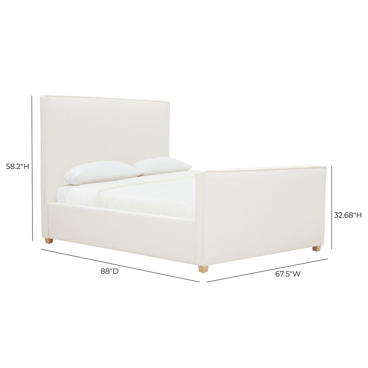 Bristol Park Ivory Contract-Grade Fabric Upholstered Queen Bed by TOV Furniture – photo 9 of 10