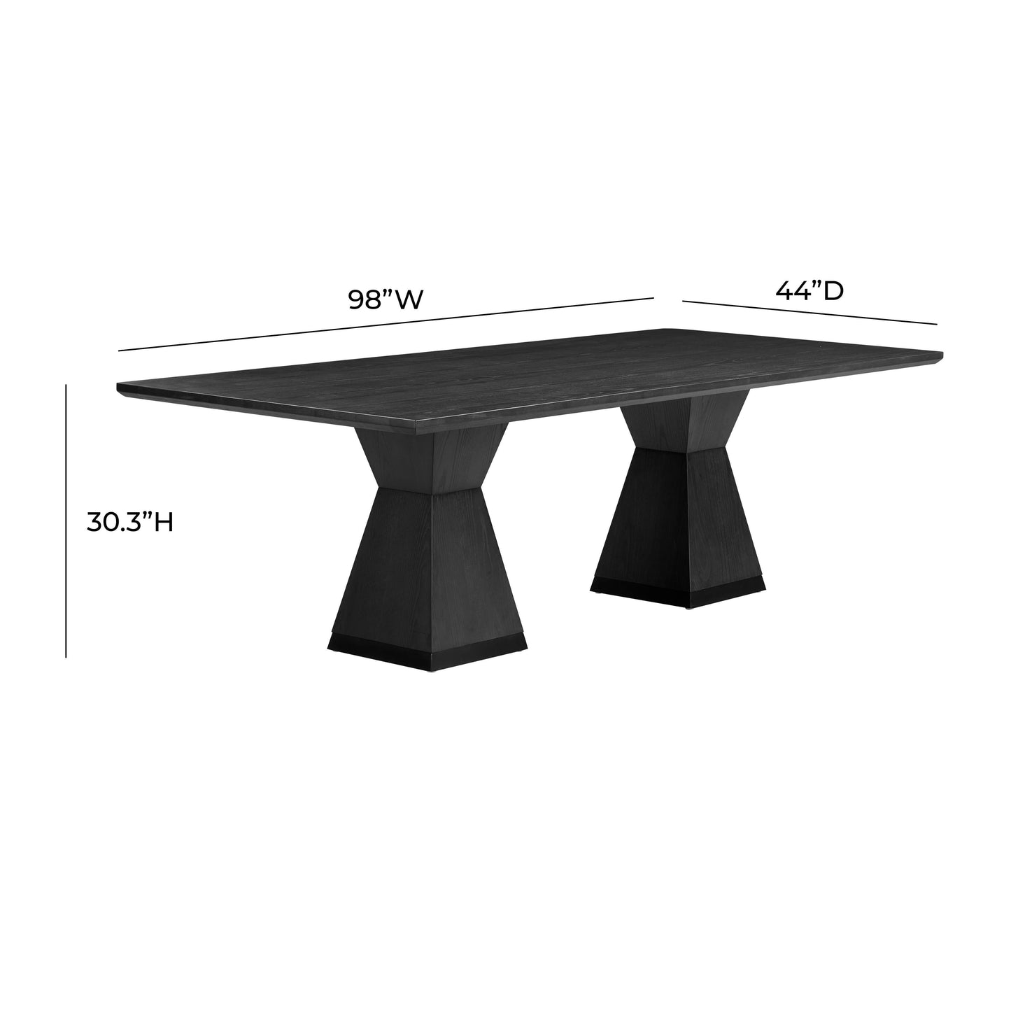 Nolan 98 Wood Rectangular Dining Table Ren D6040 15
