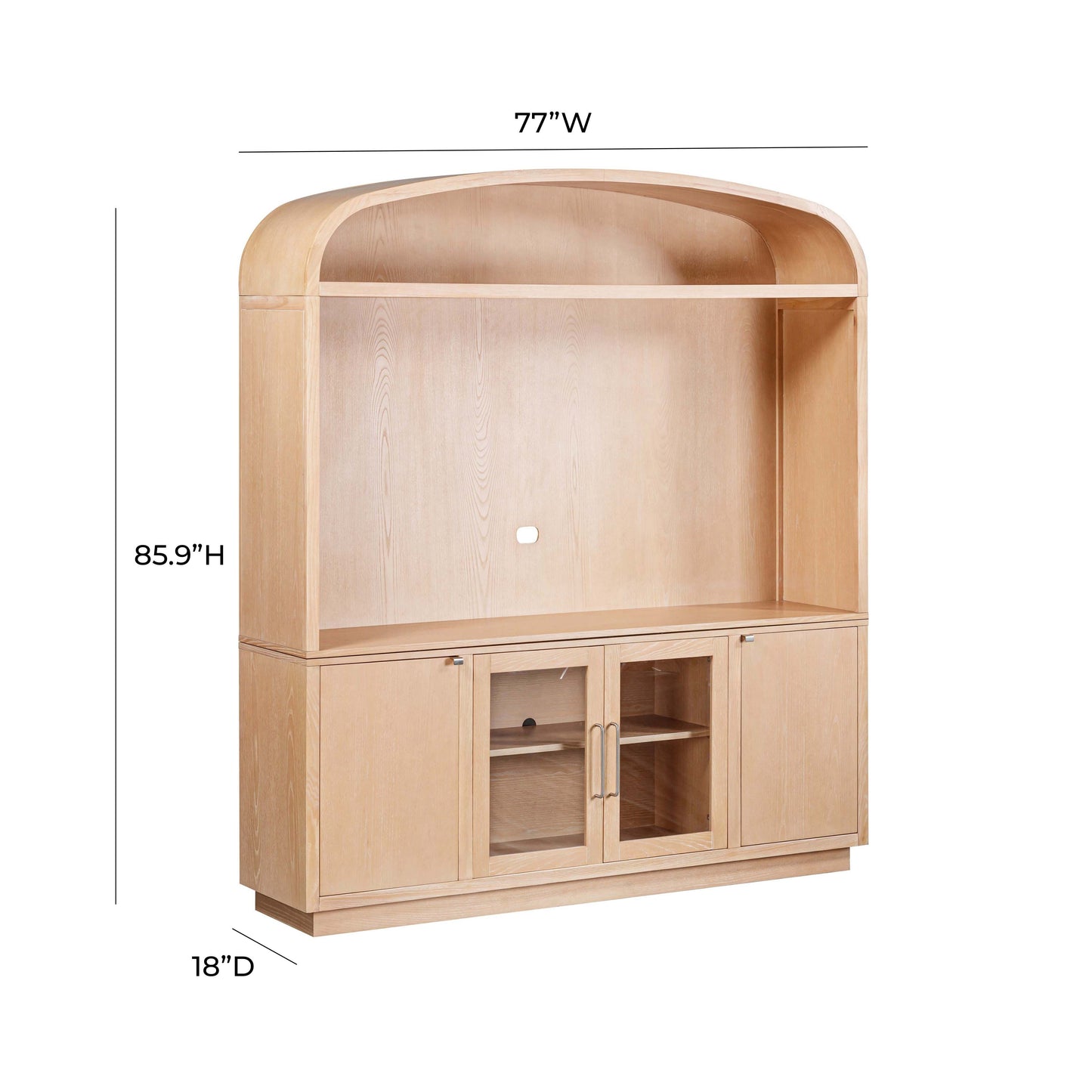 Marlow 77" Wood Entertainment Center Natural by Tov Furniture