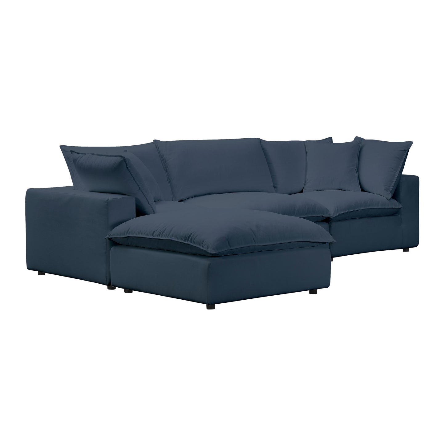 Cali Performance Fabric Ottoman Navy by Tov Furniture