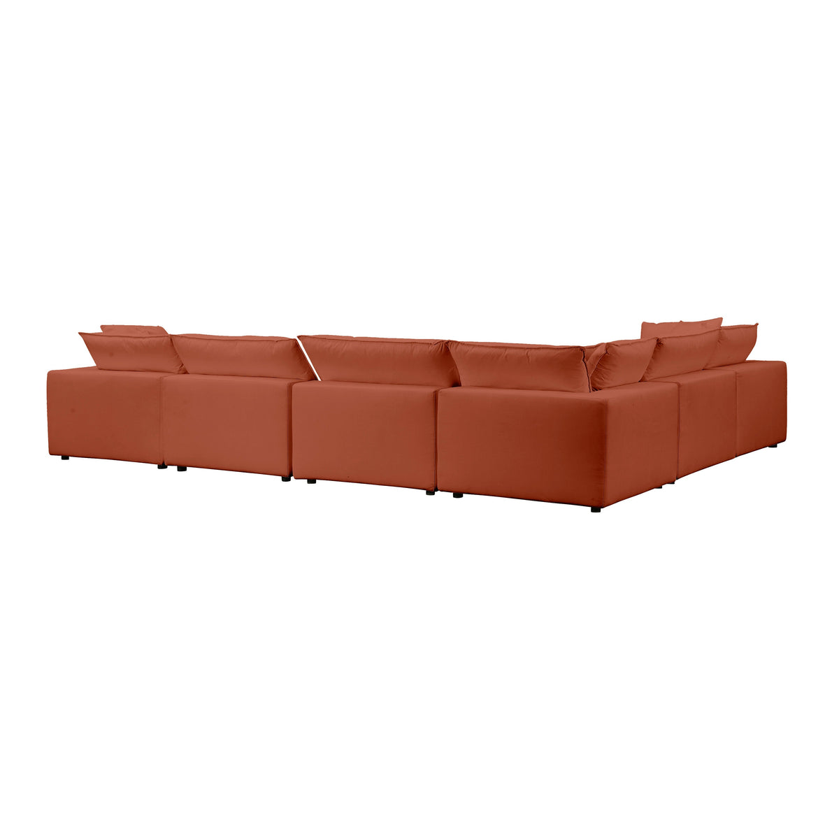 Cali Rust Performance Fabric Modular Large Chaise Sectional by TOV Furniture – photo 5 of 5