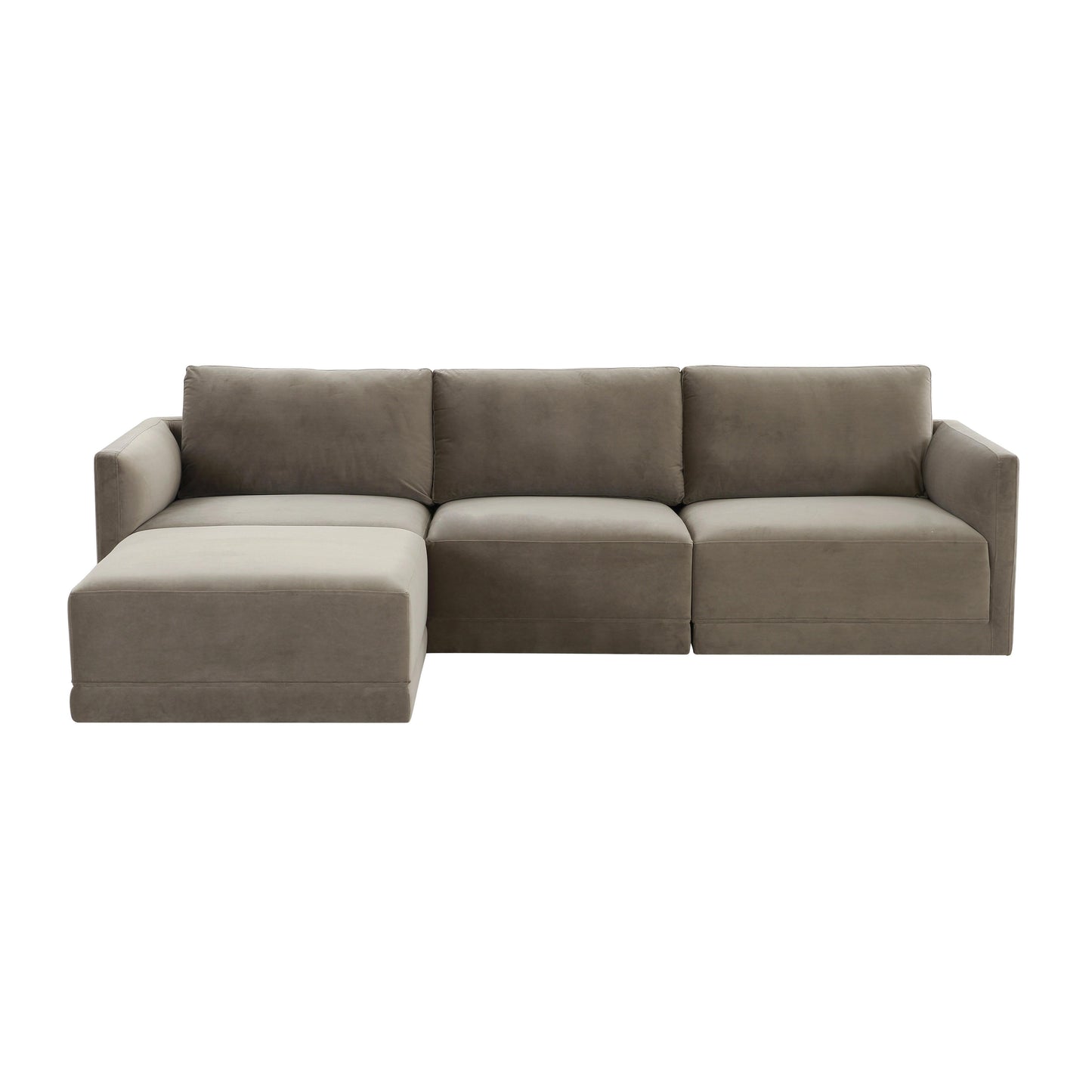 Willow 4 Piece Velvet Modular Sectional Ren L03120 Sec