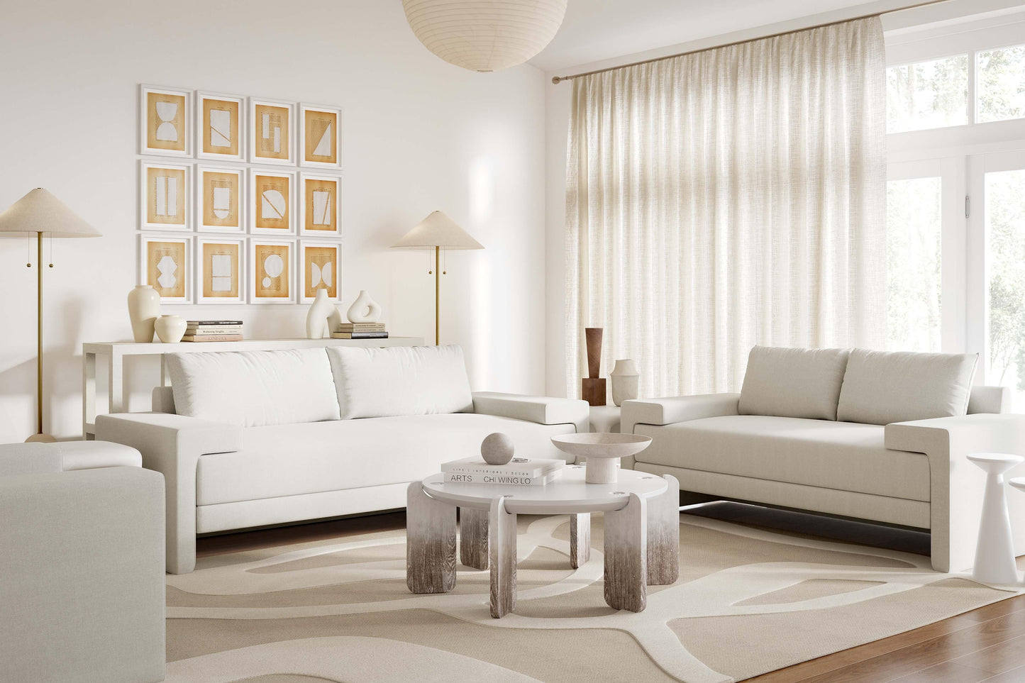 Maeve 91" Contract-Grade Fabric Sofa White - ON FINAL SALE by Tov Furniture