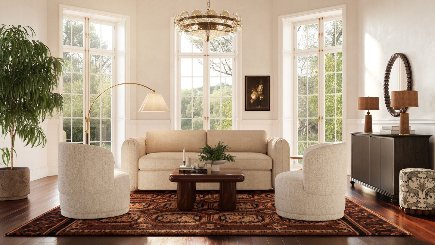 Porto 90 Honey Boucle Sofa Ren L1303