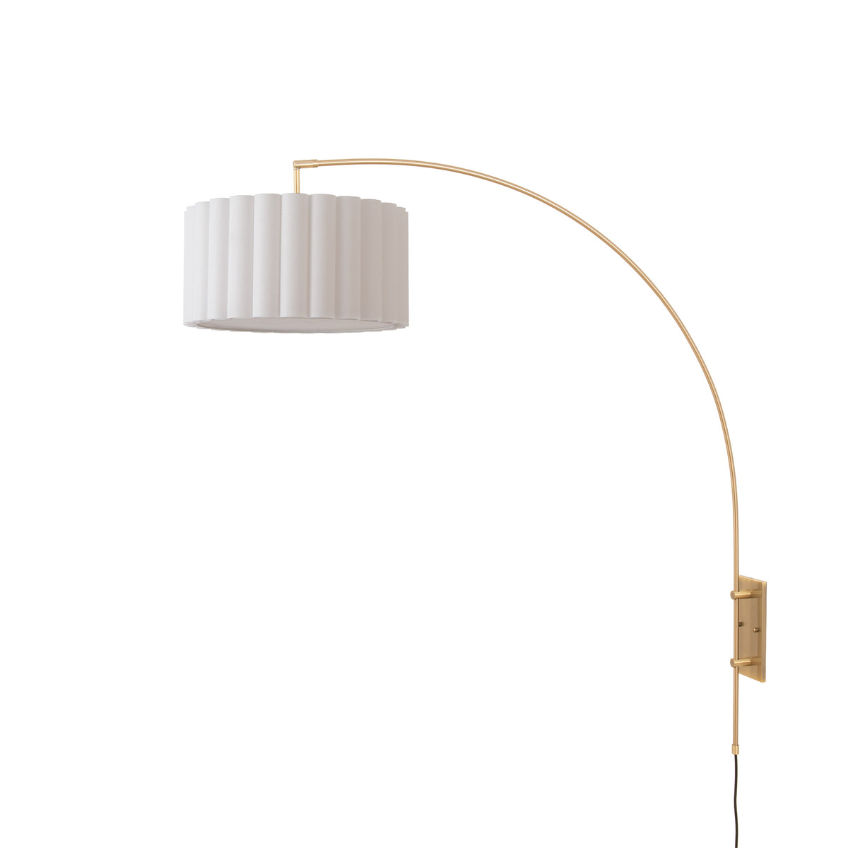Scallop Wall Mounted Arc Lamp by Nova of California, Weathered Brass – view 6