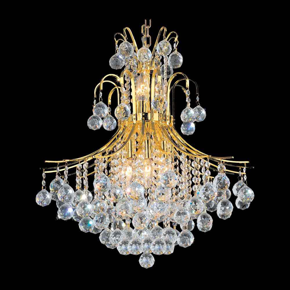 Essentials Chandelier 10-Light in Chrome 7019CH by StarFire Crystal
