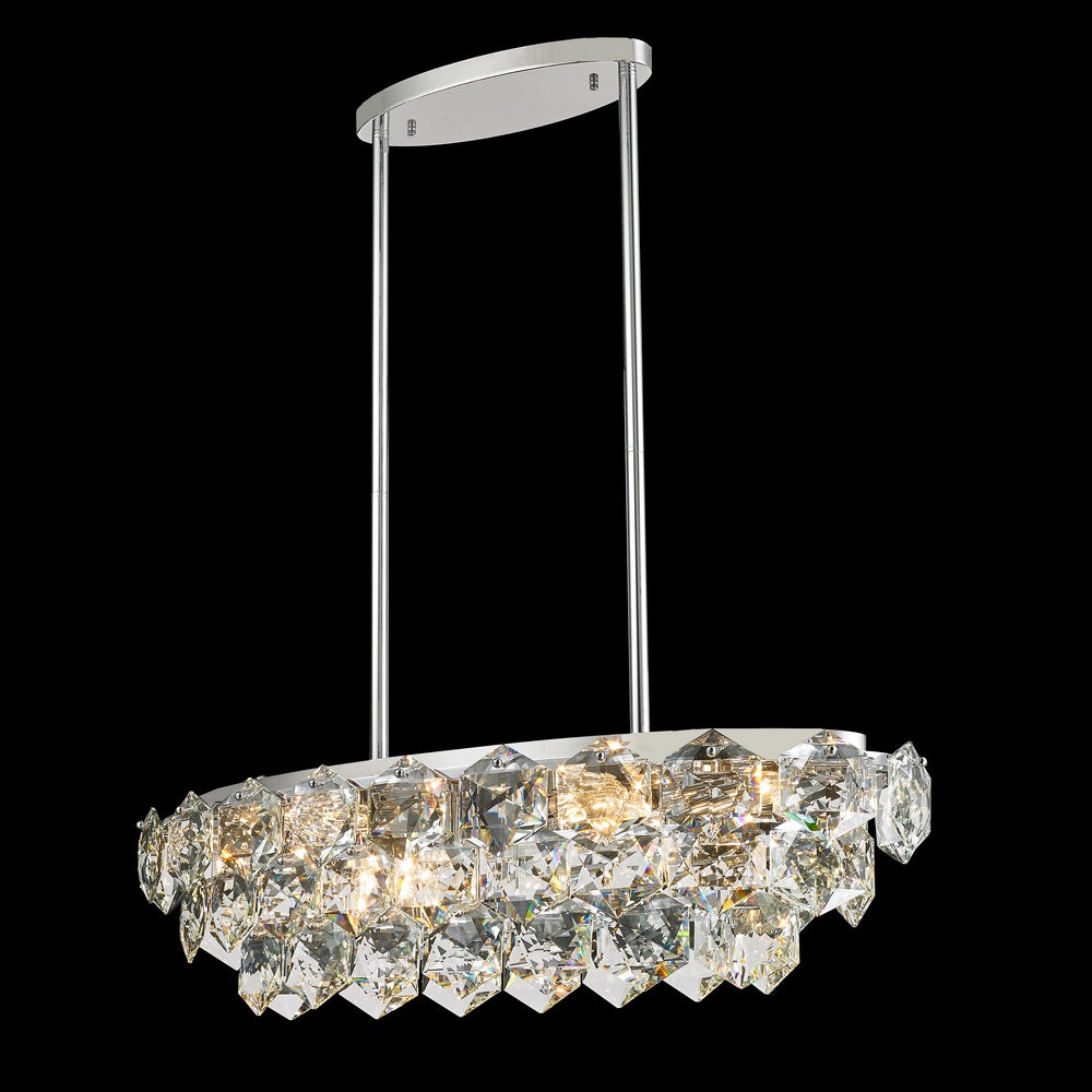 Glacier Chandelier 12-Light in Chrome 7834CH by StarFire Crystal