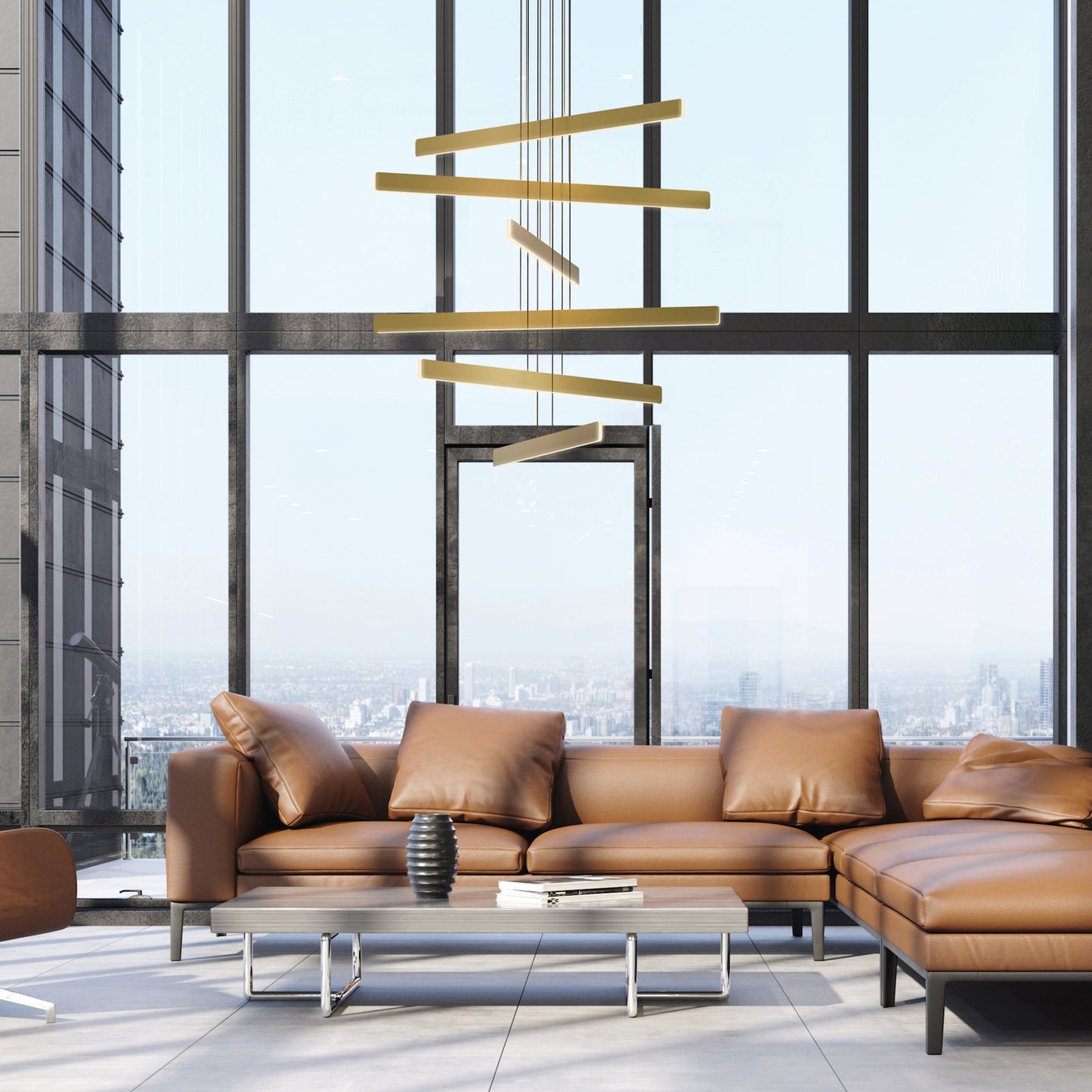 Sub Pendant Circular 6 Gold Sub C6 Sw Gld by Koncept Inc