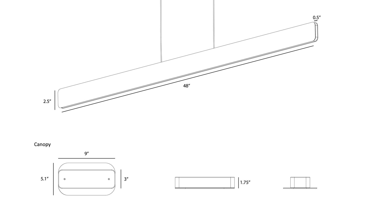 Sub Pendant Silver Sub S1 Sw Sil by Koncept Inc