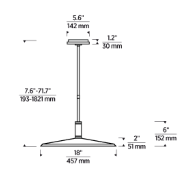 Saucer Direct 18 Pendant Light by Visual & Comfort & Co