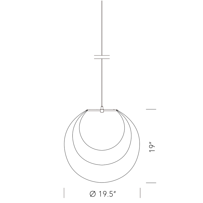 Yamagiwa Mayuhana Mie Pendant Light by Toyo Ito, photo 3 (image 3 of 3)