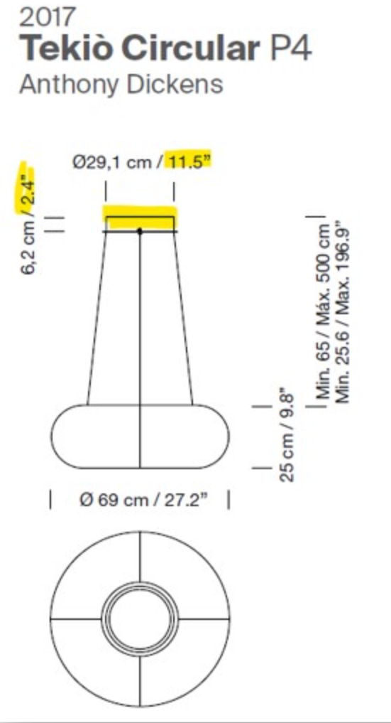 Tekio Circular P4 Pendant Light by Santa & Cole Spain