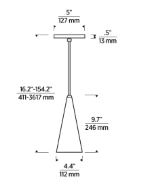 Selina Small & Cone Glass Pendant Light by Visual & Comfort & Co