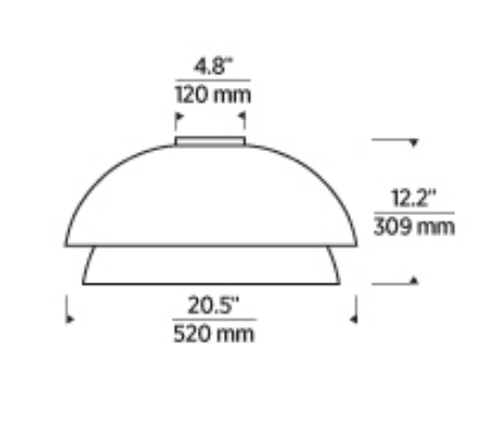 Shanti 20-inch Dome Flush Mount Light Fixture by Visual & Comfort & Co